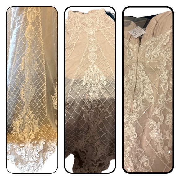 Oleg Cassini Size 18 Ivory Wedding Gown - Picture 2 of 9